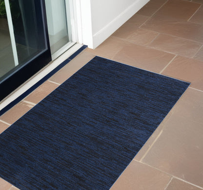 3' X 5' Midnight Blue Non Skid Indoor Outdoor Area Rug