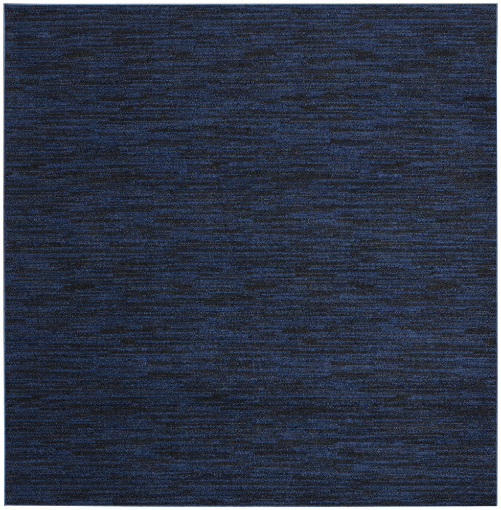 5' Midnight Blue Square Indoor Outdoor Area Rug