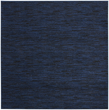 5' Midnight Blue Square Indoor Outdoor Area Rug