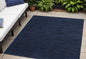 5' Midnight Blue Square Indoor Outdoor Area Rug