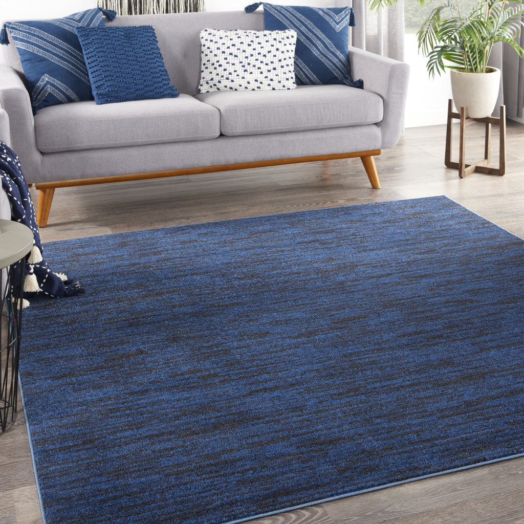 5' Midnight Blue Square Indoor Outdoor Area Rug