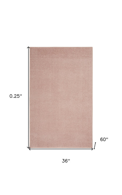 3' X 5' Pink Non Skid Indoor Outdoor Area Rug