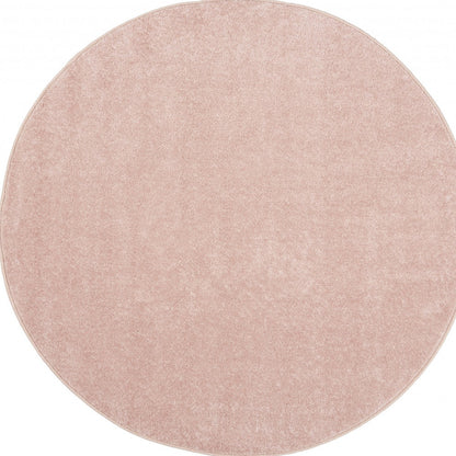 4' X 4' Pink Round Non Skid Indoor Outdoor Area Rug