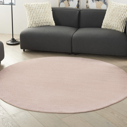 6' X 6' Pink Round Non Skid Indoor Outdoor Area Rug