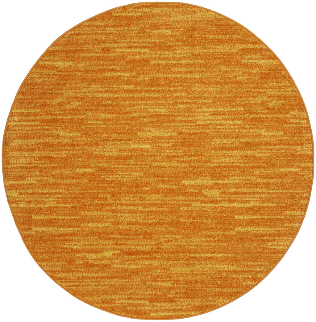 4' X 4' Sunburst Round Non Skid Indoor Outdoor Area Rug