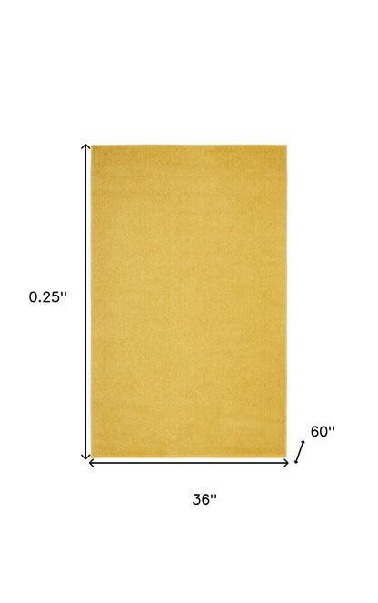 3' X 5' Yellow Non Skid Indoor Outdoor Area Rug