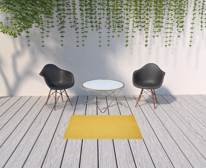 3' X 5' Yellow Non Skid Indoor Outdoor Area Rug