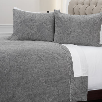 Gray Queen 100% Cotton 300 Thread Count Machine Washable Down Alternative Comforter