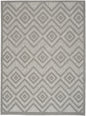 4' X 6' Silver Grey Argyle Indoor Outdoor Area Rug