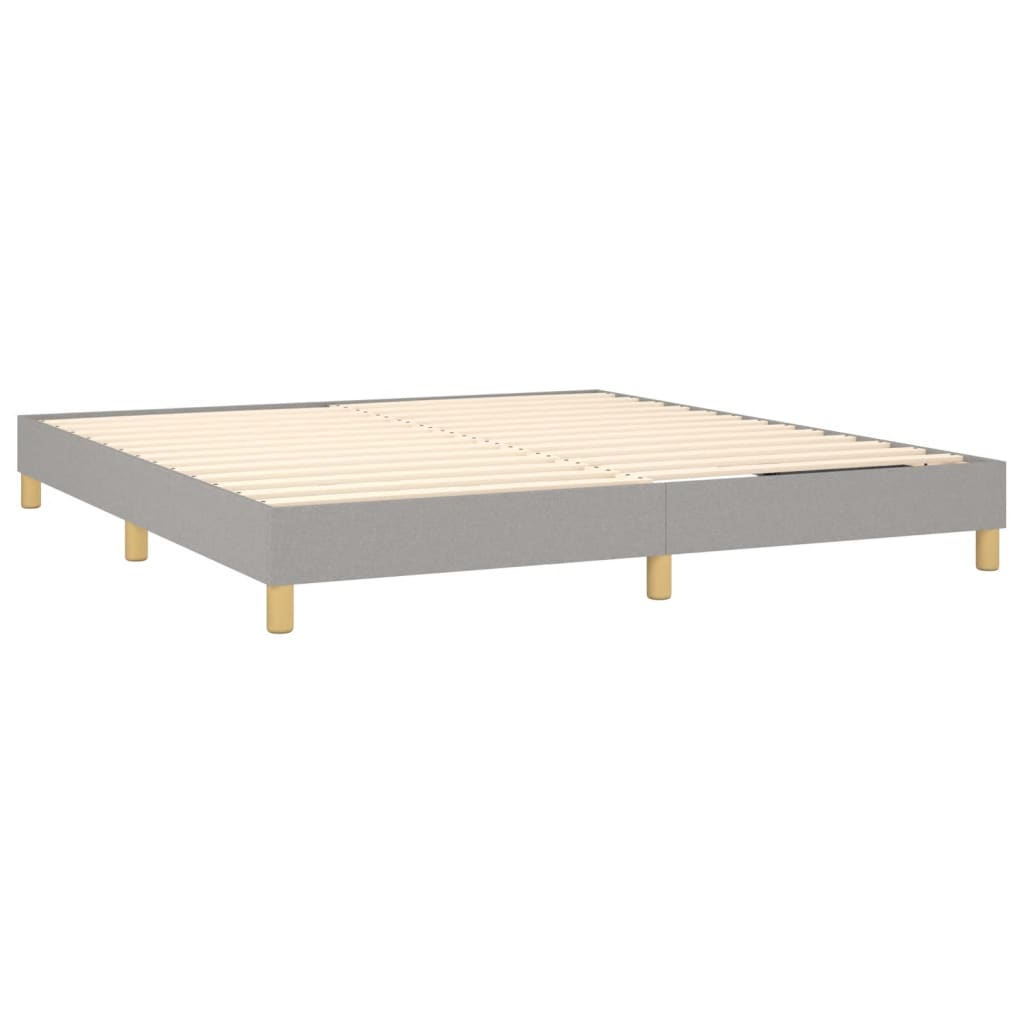 Bed Frame without Mattress Light Gray California King Fabric (US Only)