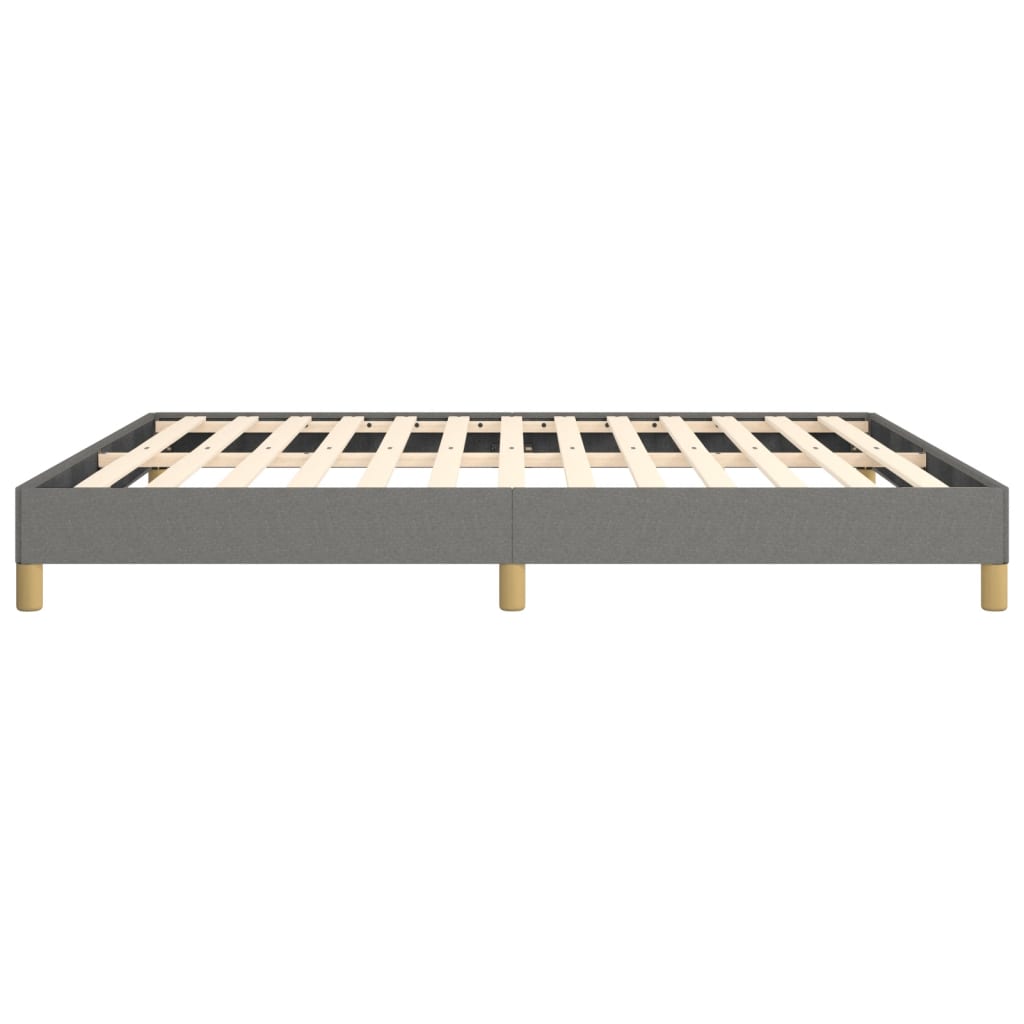 Bed Frame without Mattress Dark Gray 76"x79.9" King Fabric