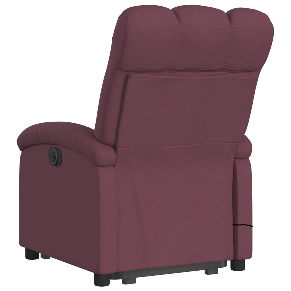 Stand up Massage Recliner Chair Purple Fabric