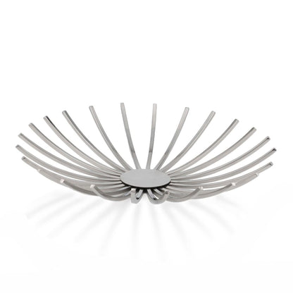 Shiny Silver Open Spike Centerpiece Bowl