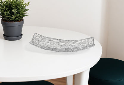 Silver Abstract Entwined Wire Centerpiece Bowl