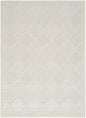 4' X 6' Ivory And White Ikat Indoor Outdoor Area Rug