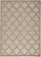 4' X 6' Natural Beige Ikat Indoor Outdoor Area Rug