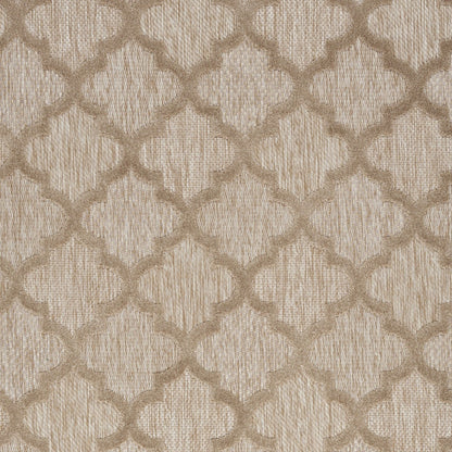 4' X 6' Natural Beige Ikat Indoor Outdoor Area Rug