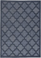 4' X 6' Navy Blue Ikat Indoor Outdoor Area Rug