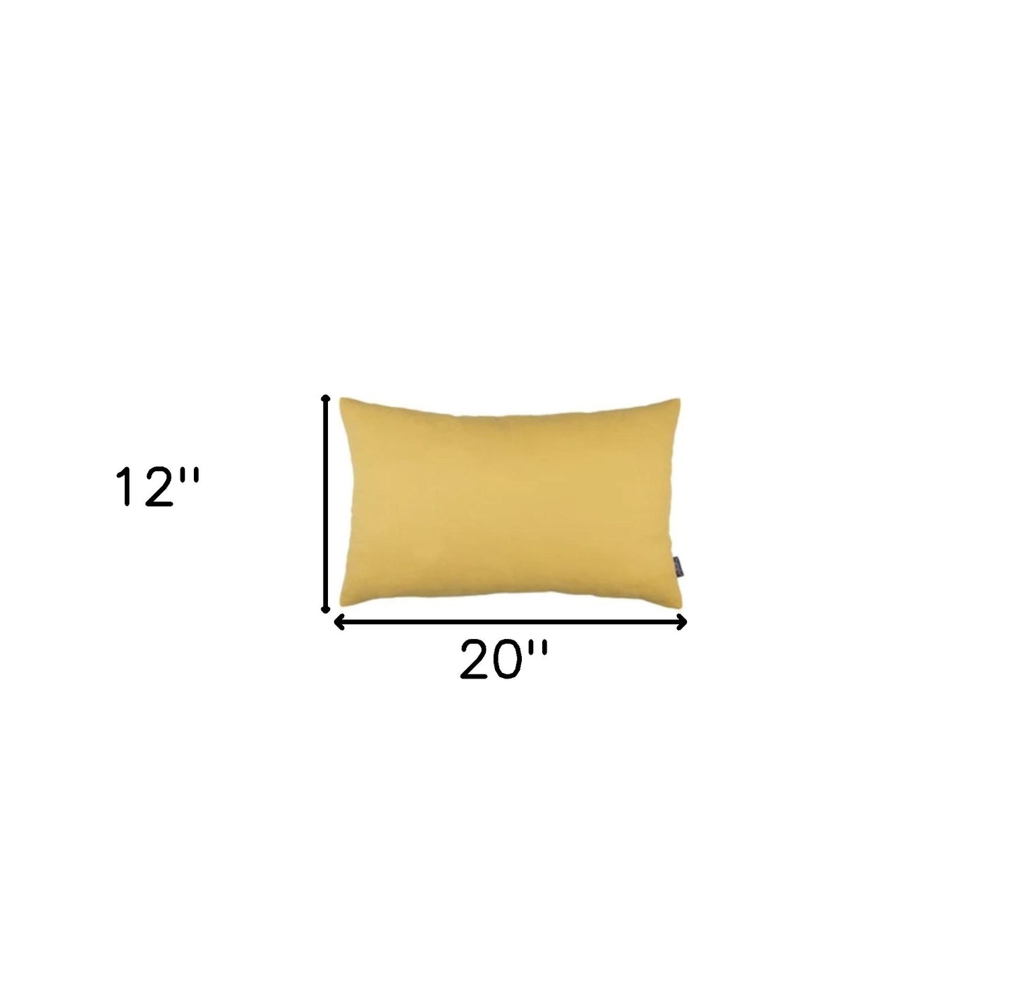 Set of Two 12" X 20" Yellow Throw Pillow Covers