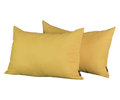 Set of Two 12" X 20" Yellow Throw Pillow Covers