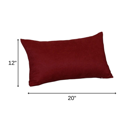 Set Of Two 12" X 20" Polyester Zippered Pillow Cover