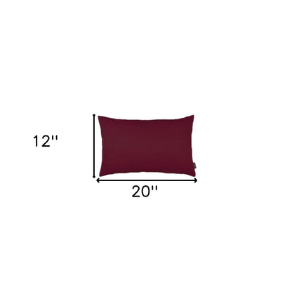 Set Of Two 12" X 20" Polyester Zippered Pillow Cover