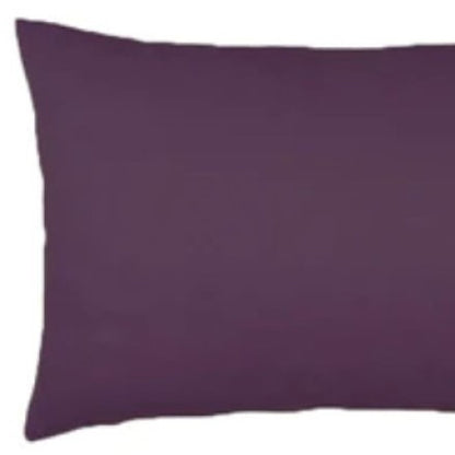 Set Of Two 12" X 20" Purple Polyester Zippered Pillow Cover