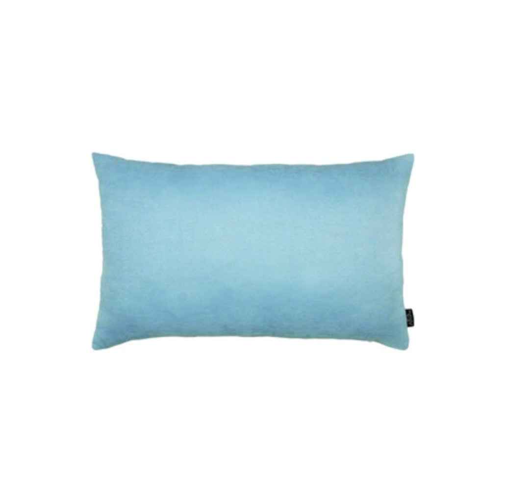 Set Of Two 12" X 20" Sky Blue Polyester Zippered Pillow Cover