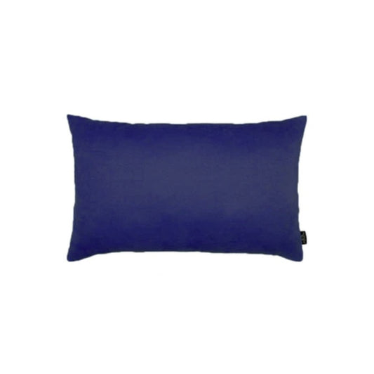 Set Of Two 12" X 20" Navy Blue Polyester Zippered Pillow Cover