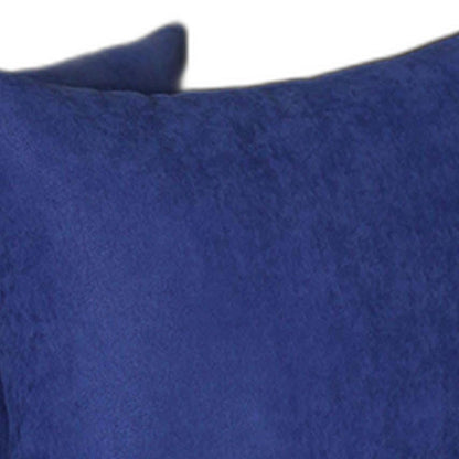 Set Of Two 20" X 20" Navy Blue Polyester Zippered Pillow Cover