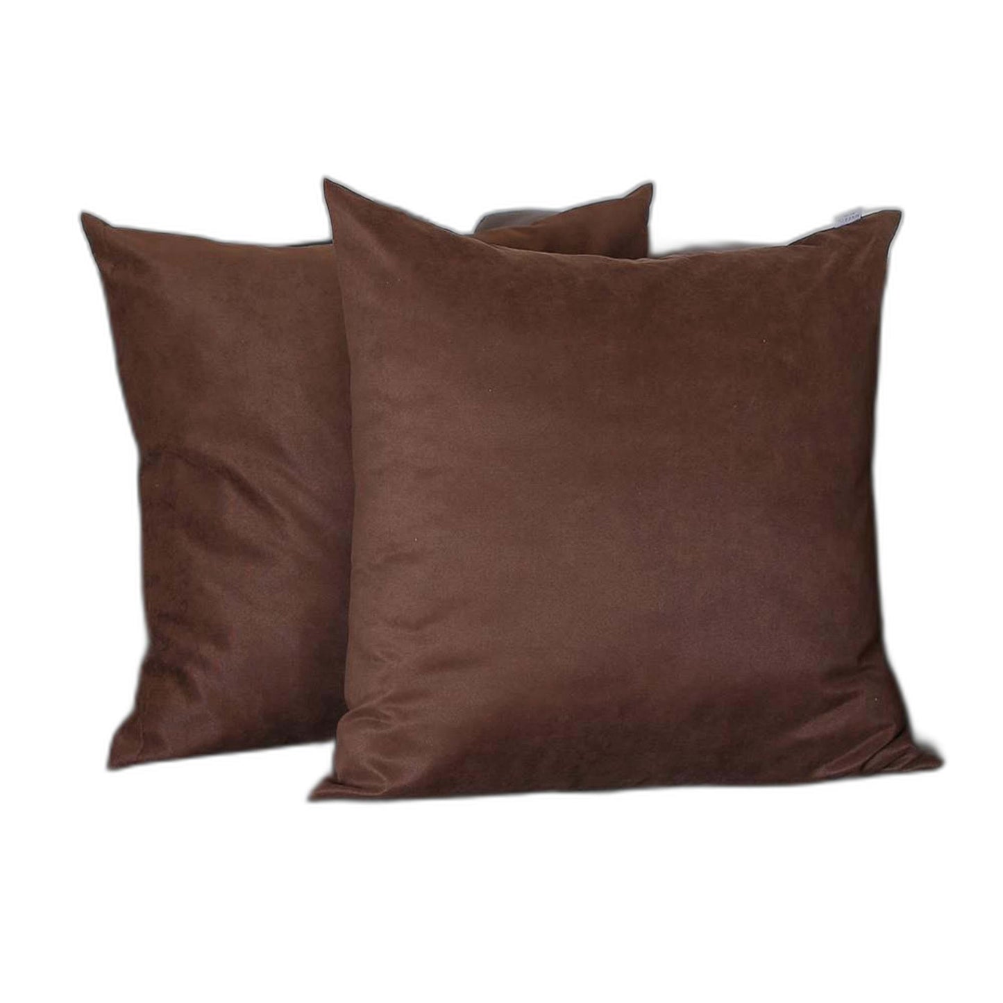 Set of Two 22" Brown Throw Pillow Covers