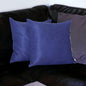 Set Of Two 22" X 22" Navy Blue Polyester Zippered Pillow Cover