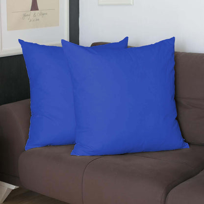 Set Of Two 22" X 22" Sapphire Blue Polyester Zippered Pillow Cover