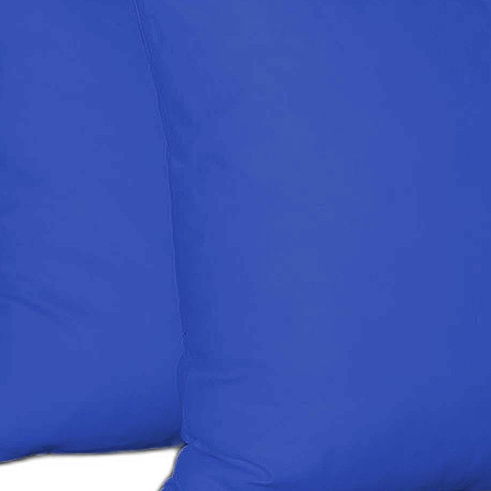 Set Of Two 22" X 22" Sapphire Blue Polyester Zippered Pillow Cover