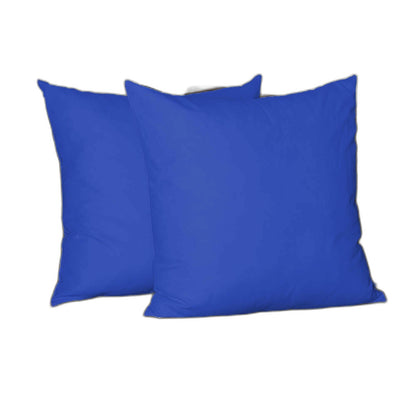 Set Of Two 26" X 26" Sapphire Blue Polyester Zippered Pillow Cover