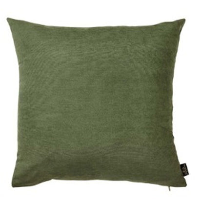 Set Of Four 17" X 17" Fern Green Polyester Zippered Pillow Cover