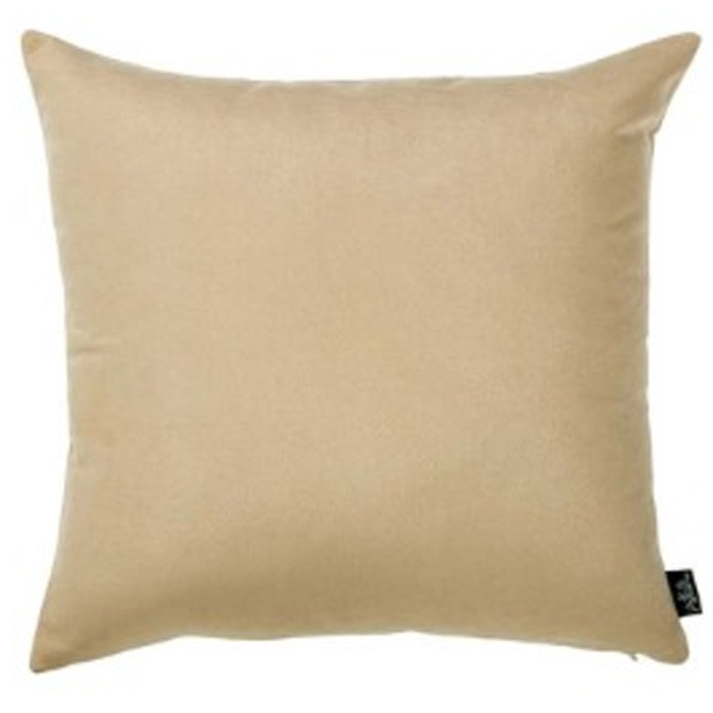 Set Of Four 22" X 22" Beige Polyester Zippered Pillow Cover