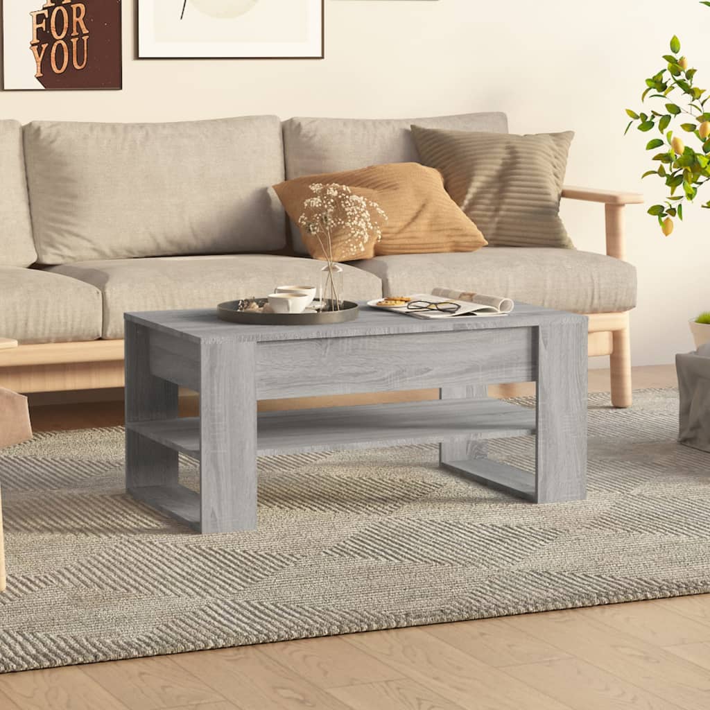 Coffee Table Brown Oak 40.2"x21.7"x17.7" Engineered Wood