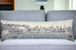 46" White Philadelphia Daylight Skyline Lumbar Decorative Pillow