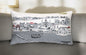 25" White New Orleans Daylight Skyline Lumbar Decorative Pillow