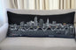 35" Black Cleveland Nighttime Skyline Lumbar Decorative Pillow