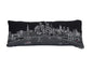 35" Black Frankfurt Nighttime Skyline Lumbar Decorative Pillow