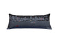 35" Black Los Angeles Nighttime Skyline Lumbar Decorative Pillow