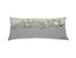 35" White Portland Daylight Skyline Lumbar Decorative Pillow