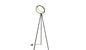 60" Black LED Tripod Floor Lamp With Black Metal Novelty Shade