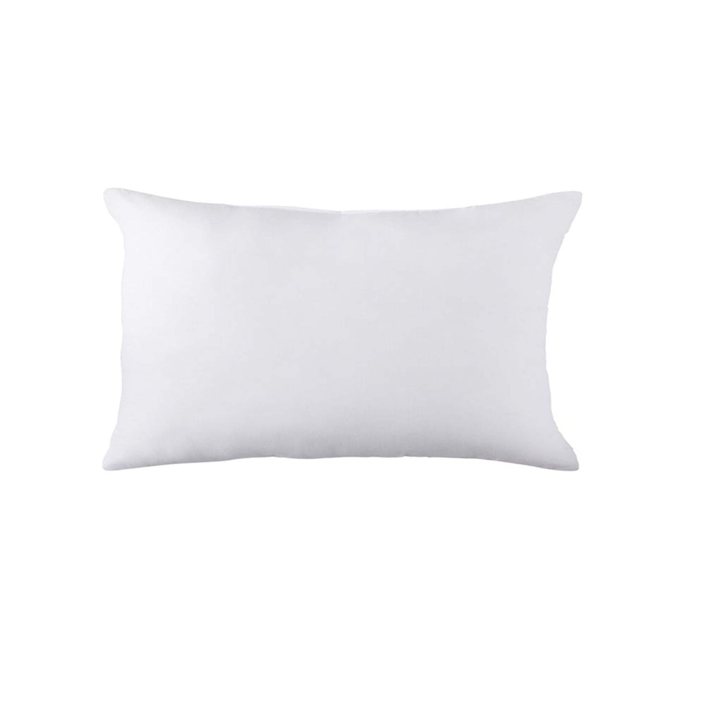 20" X 12" White Blown Seam 100% Cotton Lumbar Pillow Insert