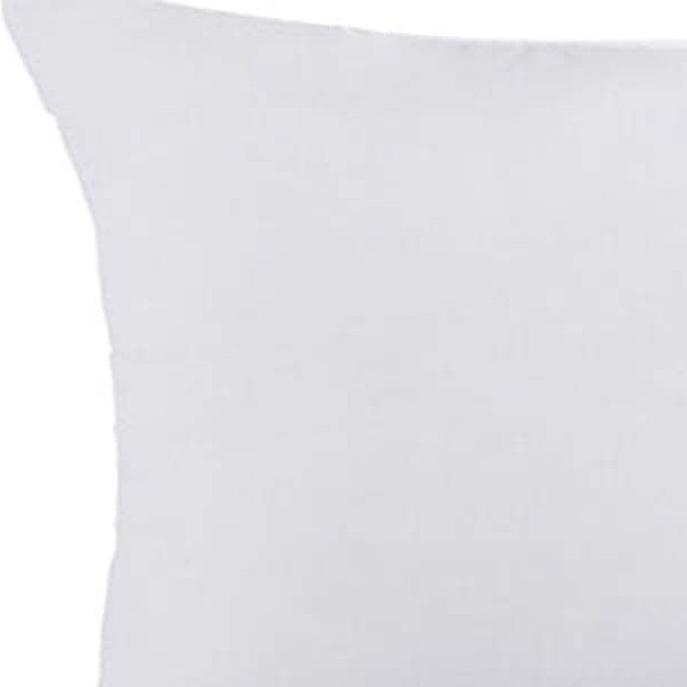 20" X 12" White Blown Seam 100% Cotton Lumbar Pillow Insert