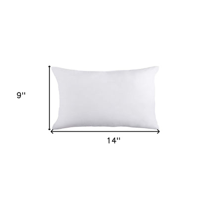 20" X 12" White Blown Seam 100% Cotton Lumbar Pillow Insert