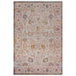 5' X 8' Beige Floral Stain Resistant Indoor Outdoor Area Rug