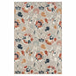 8' X 10' Blue And Gray Floral Stain Resistant Indoor Outdoor Area Rug